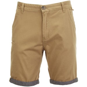 Brave Soul Men's Hansen Cham Chino Shorts - Stone