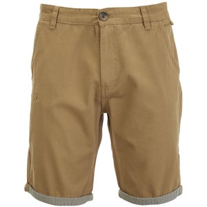 Brave Soul Men's Hansen Tick Chino Shorts - Stone