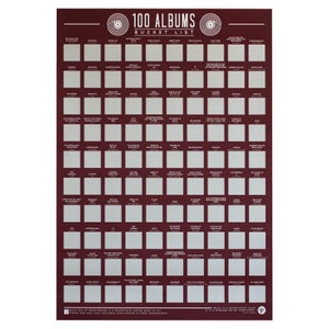 100 Alben Bucket List Poster