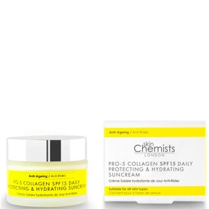 skinChemists London Pro-5 Collagen SPF15 Daily Anti-Ageing Protecting and Hydrating Sun Cream 50ml