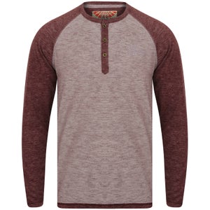 Tokyo Laundry Men's Jephro Long Sleeve Henley Top - Burgundy