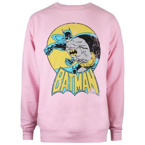 DC Comics Women's Batman Retro Sweatshirt - Light Pink