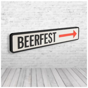 Shh Interiors 'Beer Fest' Vintage Street Sign