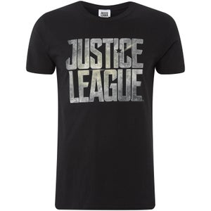 DC Comics Men's Justice League Logo T-Shirt - Black