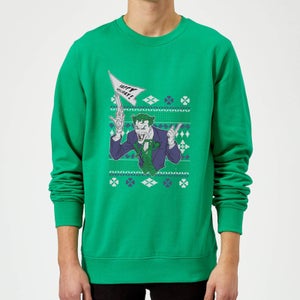 DC Batman Happy Holiday The Joker Green Christmas Sweater