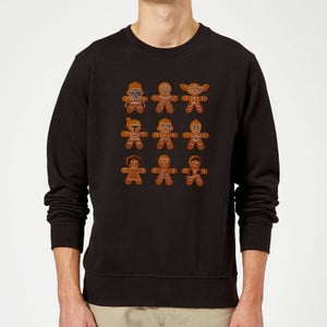 Star Wars Gingerbread Characters Black Christmas Sweatshirt