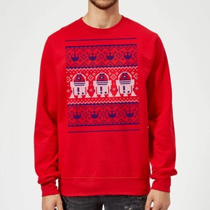 Star Wars R2D2 Christmas Knit Red Christmas Sweatshirt