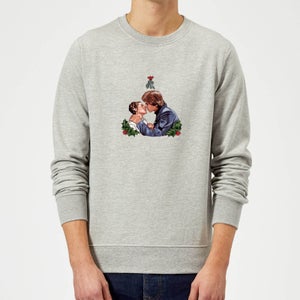 Star Wars Mistletoe Kiss Grey Christmas Sweatshirt