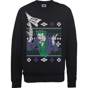 DC Comics Batman Happy Holiday The Joker Black Christmas Sweater