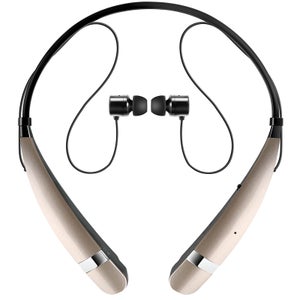 LG Tone Pro Neckband Sports Bluetooth Earphones with Built-In Mic - Gold