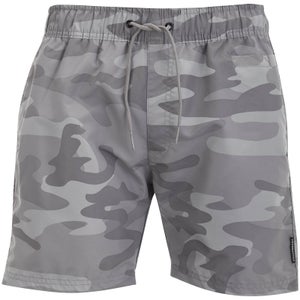 Crosshatch Men's Camo Swim Shorts - Light Grey Camo