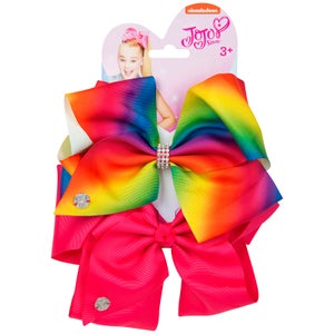 JoJo Siwa Bow Set - Rainbow/Magenta
