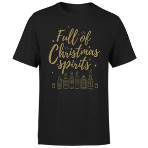 Full Of Christmas Spirits T-Shirt - Black