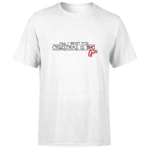 All I Want For Christmas Is Gin T-Shirt - White
