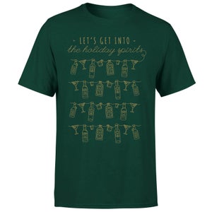 Let's Get Into The Christmas Spirits T-Shirt - Forest Green