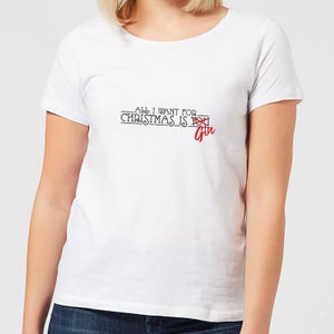 All I Want For Christmas Is Gin Women's T-Shirt - White