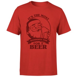 The Most Wonderful Time For A Beer T-Shirt - Red