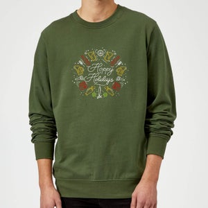 Hoppy Holidays Sweatshirt - Forest Green