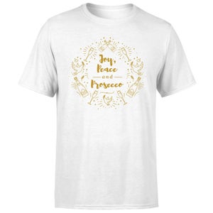 Joy, Peace And Prosecco T-Shirt - White