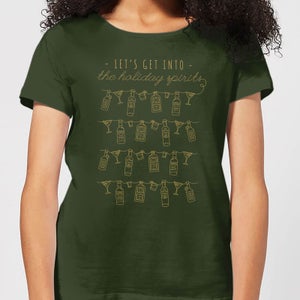 Let's Get Into The Christmas Spirits Women's T-Shirt - Forest Green