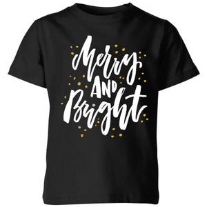 Merry and Bright Kids' T-Shirt - Black