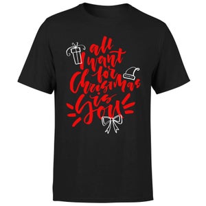 All i want for Christmas T-Shirt - Black