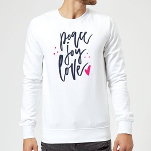 Peace Joy Love Sweatshirt - White