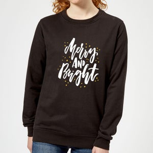 Merry and Bright Women's Sweatshirt - Black