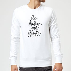 Be Merry and Bright Sweatshirt - White