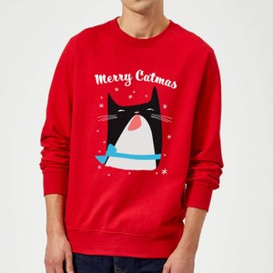 Merry Catmas Sweatshirt - Red