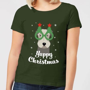Yappy Christmas Women's T-Shirt - Forest Green