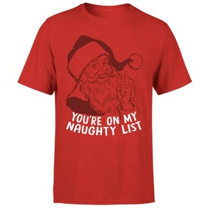 You're On My Naughty List T-Shirt - Red