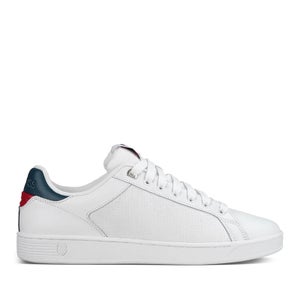K-Swiss Men's Clean Court CMF Trainers - White/Majolica Blue/Chilli Pepper