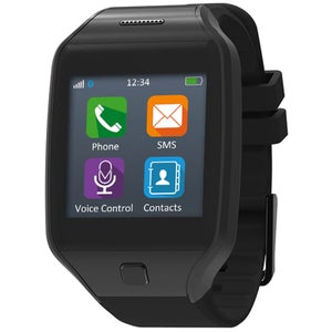 MyKronoz ZeTel 2G Micro-Sim Smart Watch Phone with App (Android & Apple) - Black