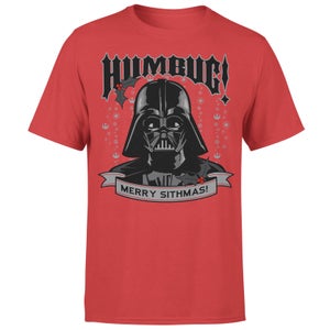 Star Wars Darth Vader Humbug! Kerst T-Shirt- Rood