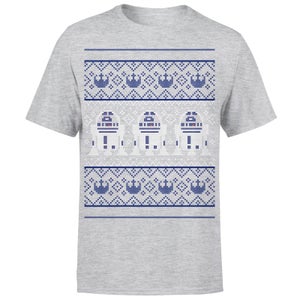 Camiseta Navidad Star Wars "R2-D2" - Hombre/Mujer - Gris