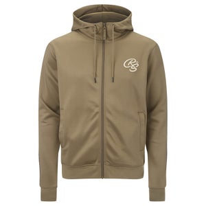 Crosshatch Men's Montanas Tricot Zip Through Hoody - Timber Wolf
