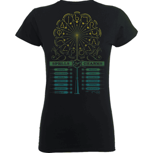 Harry Potter Spells And Charms Women's Black T-Shirt