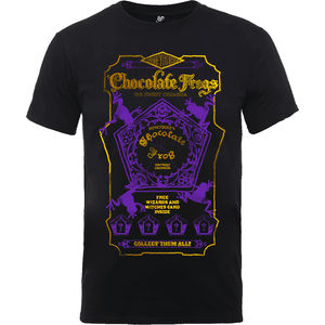 Harry Potter Honeydukes Purple Chocolate Frogs Men's Black T-Shirt