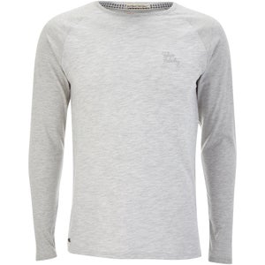 Tokyo Laundry Men's Harwood Long Sleeve Raglan Top - Light Grey Marl