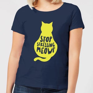 Stop Stressing Meowt Women's T-Shirt - Navy