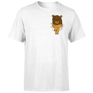 Christmas Bear Pocket T-Shirt - White