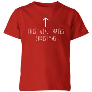 This Girl Hates Christmas Kids' T-Shirt - Red