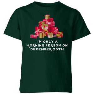 I'm Only A Morning Person Kids' T-Shirt - Forest Green