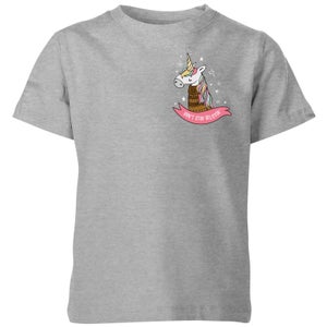 Christmas Unicorn Pocket Kids' T-Shirt - Grey