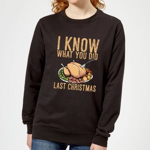 I Know What You Did Last Christmas Women's Sweatshirt - Black