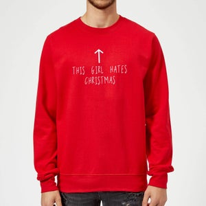 This Girl Hates Christmas Sweatshirt - Red