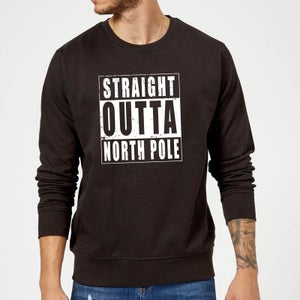 Straight Outta North Pole Sweatshirt - Black