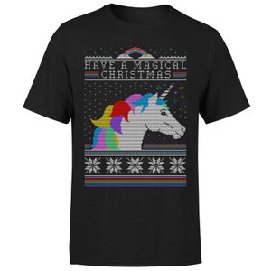 Have a magical Christmas Fair isle T-Shirt - Black