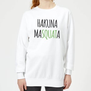 Hakuna MaSquata Women's Sweatshirt - White